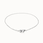 Necklace with intertwined carabiner detail