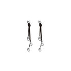 Long leather earrings with drops