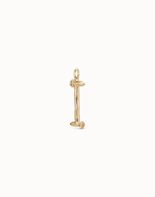 Large I initial charm, Golden, large