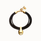 Leather bracelet with sphere