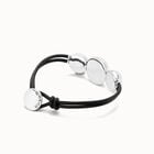 Leather bracelet with three large beads