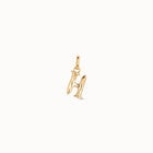 Charm ba&ntilde;ado en oro de 18k de letra H mediana