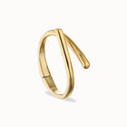 Bangle bracelet with intertwined organic shapes