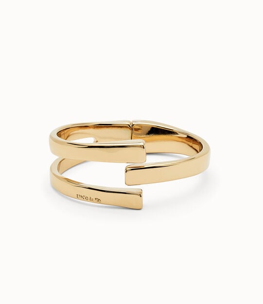 18k gold-plated rigid bracelet