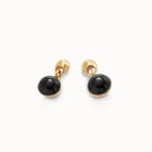 Drop earrings with two murano glass beads