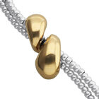 Double-strand bracelet with lobster clasp and two drops