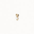 Charm ba&ntilde;ado en oro de 18k con perla
