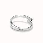 Bangle bracelet with two black crystal