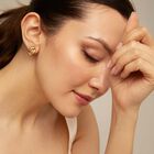 Oval link shape stud earrings