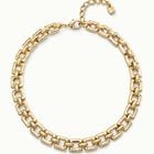 Short square link chain necklace