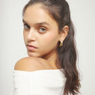 Stud earrings with elongated organic shapes