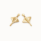Manta ray-shaped drop earrings