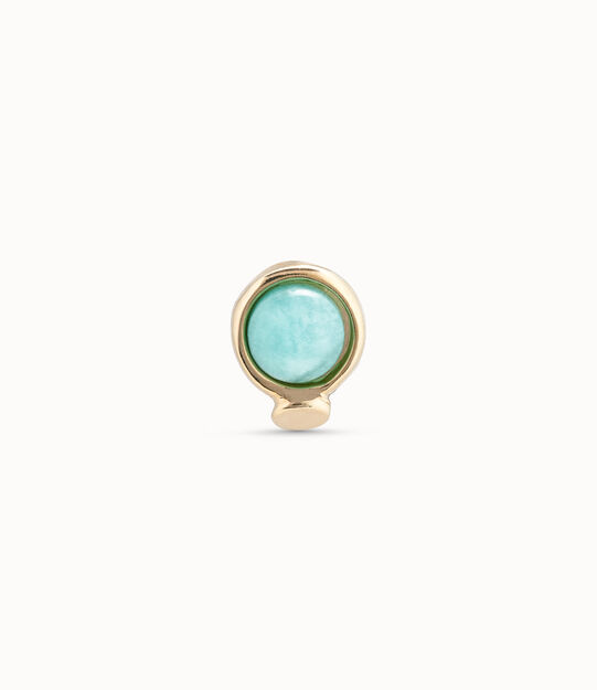 Piercing placcato oro 18k e un cristallo blu