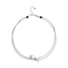 Multi-strand necklace with two intertwined drops