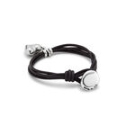 Leather bracelet with a heart charm