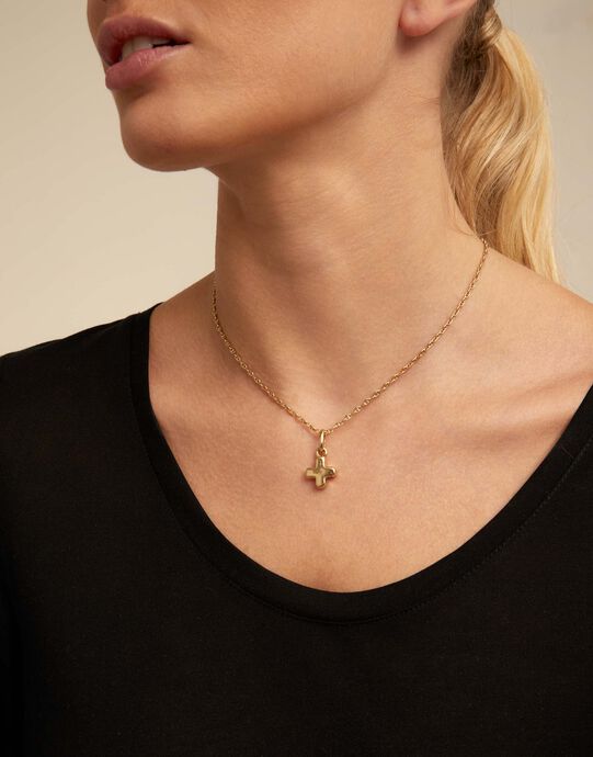 Cross Charm, Golden, large