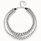 Collar triple edici&oacute;n limitada con bolas ba&ntilde;adas en plata de ley
