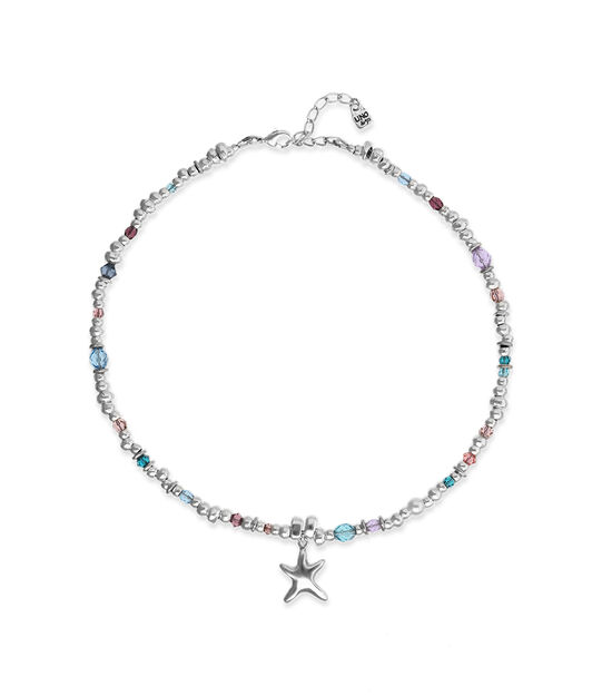 Necklace with crystals and small starfish