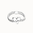 Double elastic bracelet with heart detail