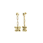 Drop earrings with a butterfly-shaped ornament