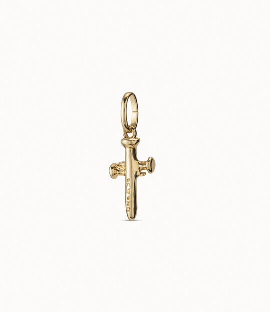 Medium sized cross Charm, Golden, large