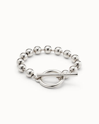 Sterling silver-plated chain bracelet