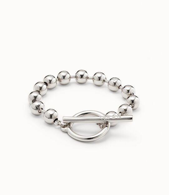 Sterling silver-plated bracelet with big beads