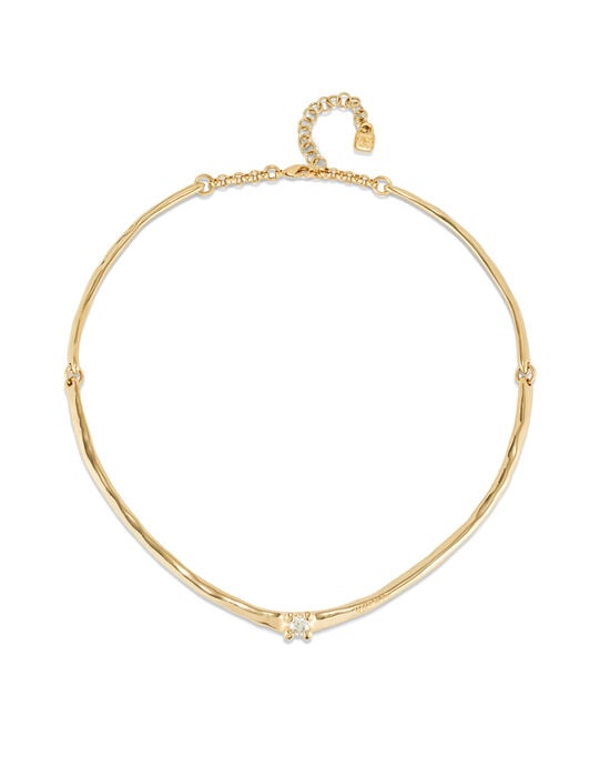 Choker necklace with white cubic zirconia