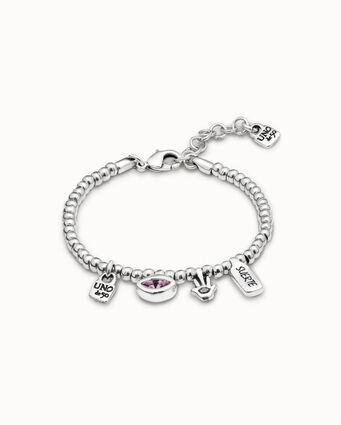 Bracelet plaqué argent avec cristaux