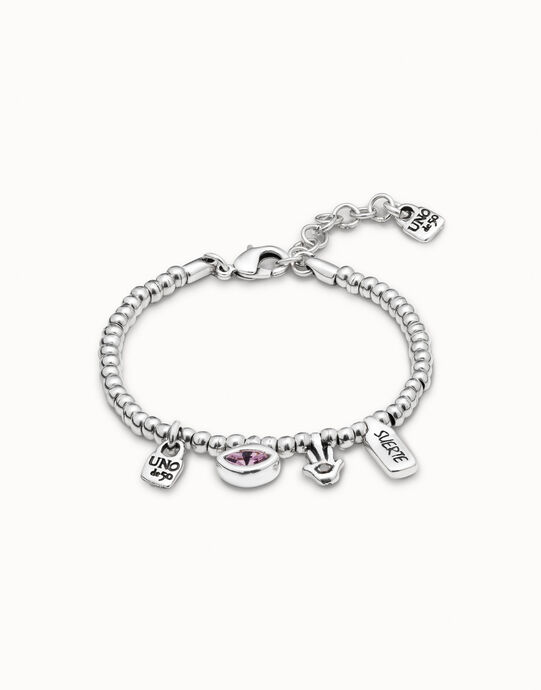 Beaded bracelet with charms