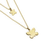 Double necklace with butterflies