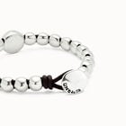 Leather bracelet with a large bead