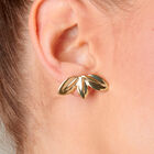 Leaf shaped stud earrings