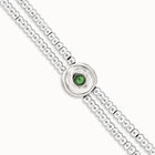 Two-strand beaded bracelet with an eye-shaped charm