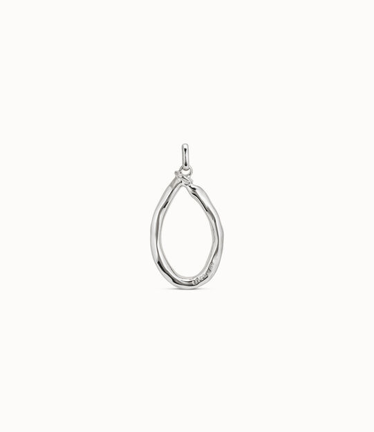 Sterling silver-plated letter O pendant