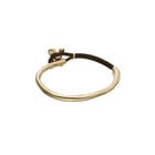 Brown leather bracelet with butterfly ornament