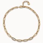 Short oval link chain necklace