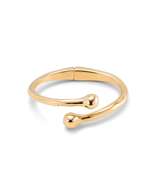 18K gold-plated bangle bracelet with inner spring