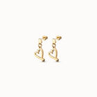 Nailed heart drop earrings