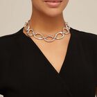 Short oval link chain necklace
