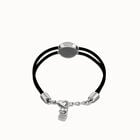 Double black leather birthstone bracelet with eye