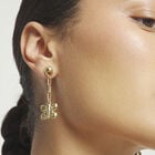 Drop earrings with a butterfly-shaped ornament