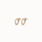Oval link shape stud earrings