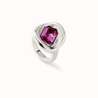Ring with pink crystal