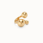 Ring with three bubble-shaped beads