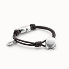 Leather bracelet with a heart
