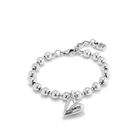 Beaded bracelet with a heart charm