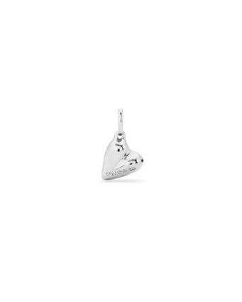 Sterling silver-plated heart shaped charm