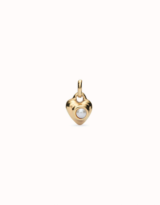 Colgante ba&ntilde;ado en oro 18k con perla