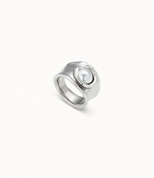 Anello con cristallo placcato argento Sterling